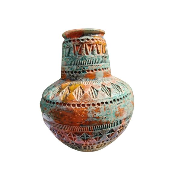 Aldo Londi Italian MCM Art Pottery Vase Rosenthal Bitossi Design SUNSET - Picture 1 of 11